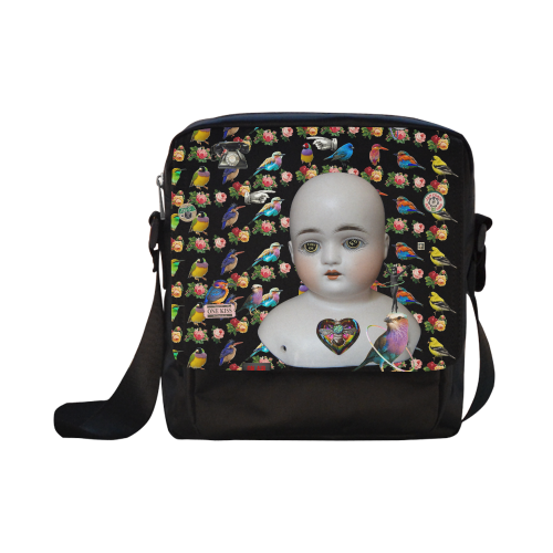 All the Birds and Roses and a Creepy Doll Crossbody Nylon Bags (Model 1633)