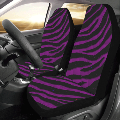 Ripped SpaceTime Stripes - Purple Car Seat Covers (Set of 2)