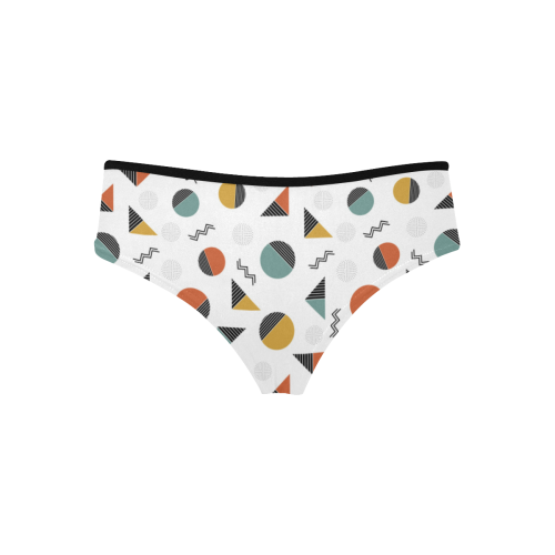 Geo Cutting Shapes Women's Hipster Panties (Model L33)