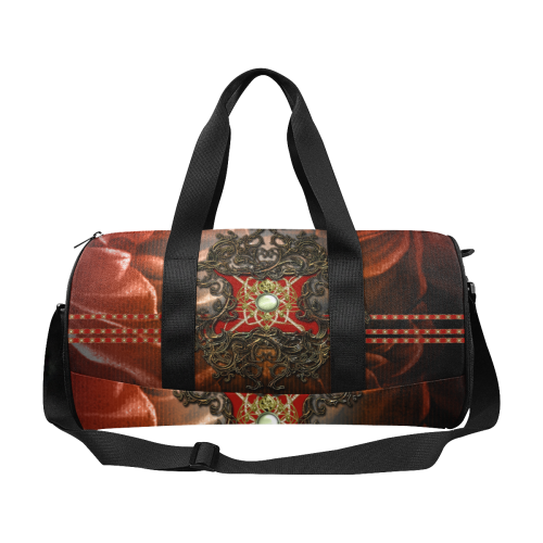 Red floral design Duffle Bag (Model 1679)
