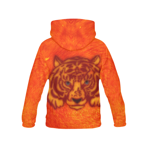 Savety Tiger All Over Print Hoodie for Women (USA Size) (Model H13)
