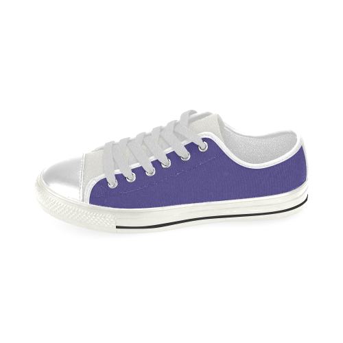 color dark slate blue Men's Classic Canvas Shoes (Model 018)