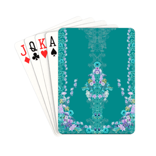 floral-green Playing Cards 2.5"x3.5"