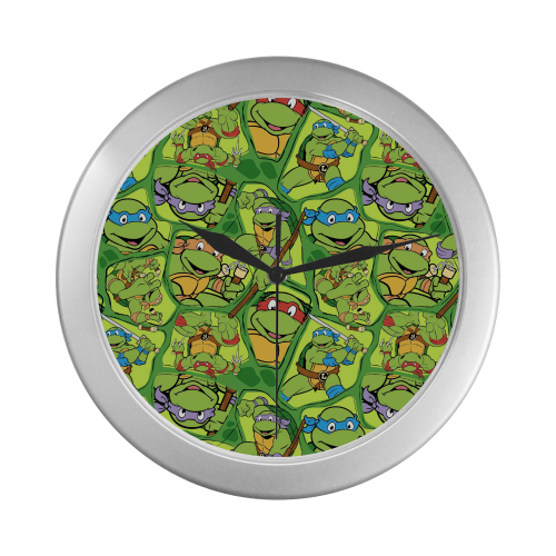 Teenage Mutant Ninja Turtles (TMNT) Silver Color Wall Clock