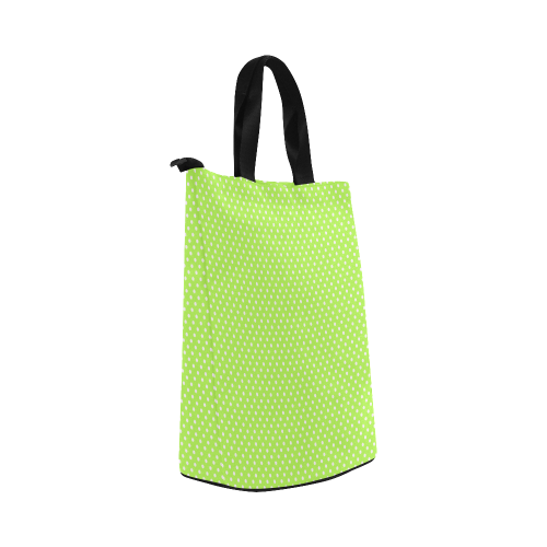 Mint green polka dots Nylon Lunch Tote Bag (Model 1670)