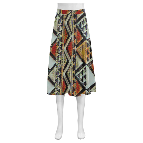 Print Mnemosyne Women's Crepe Skirt (Model D16)