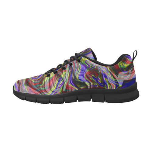 Colorful shiny Marble pattern Men's Breathable Running Shoes (Model 055)