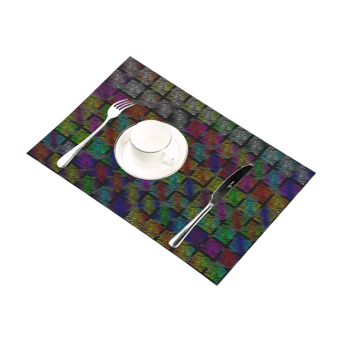 Ripped SpaceTime Stripes Collection Placemat 12’’ x 18’’ (Set of 4)