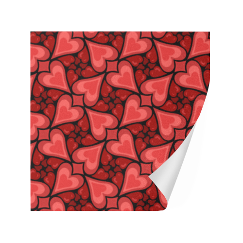 Red Hearts Love Pattern Gift Wrapping Paper 58"x 23" (1 Roll)