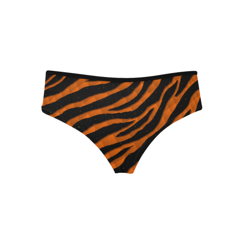Ripped SpaceTime Stripes - Orange Women's Hipster Panties (Model L33)