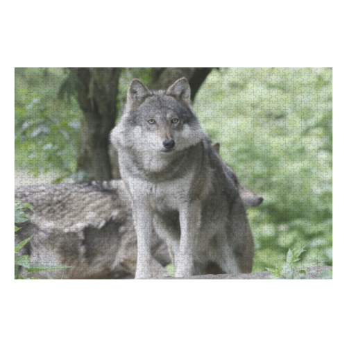 Wolf 14AJ by JamColors 1000-Piece Wooden Photo Puzzles