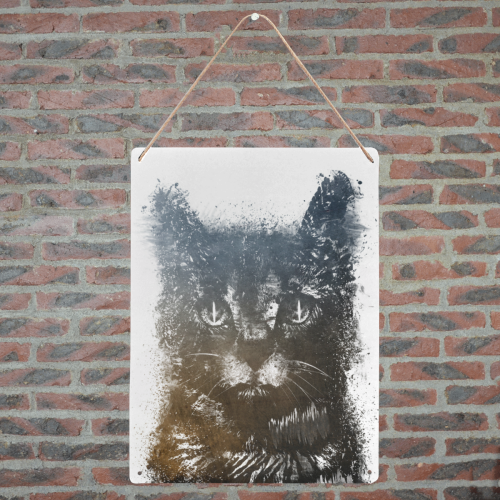 cat #cat #cats #kitty Metal Tin Sign 12"x16"