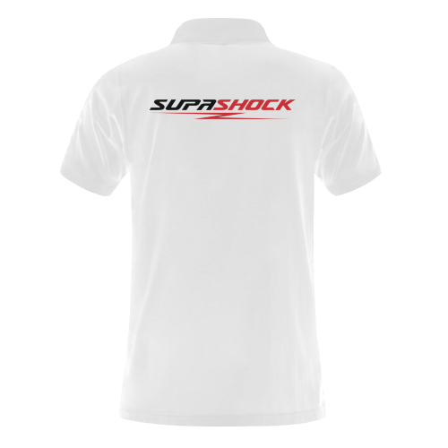 Supashock White Men's Polo Shirt (Model T24)