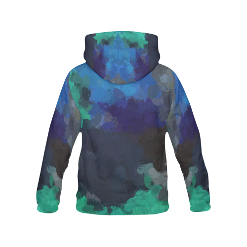 Peacock Abstract Art All Over Print Hoodie for Women (USA Size) (Model H13)