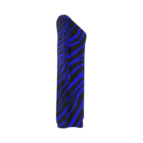 Ripped SpaceTime Stripes - Blue Bateau A-Line Skirt (D21)