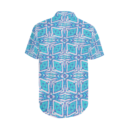 geometric doodle 1 Men's Short Sleeve Shirt with Lapel Collar (Model T54)