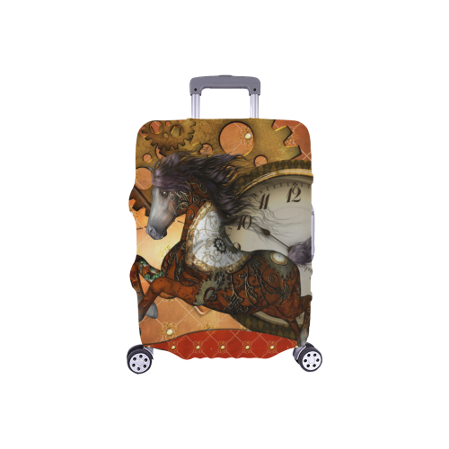 Steampunk, awesome steampunk horse Luggage Cover/Small 18"-21"