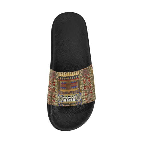 Assyrian FOlk Art Men's Slide Sandals (Model 057)