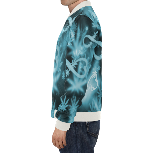 INFINITY BLUE COSMOS All Over Print Bomber Jacket for Men (Model H19)