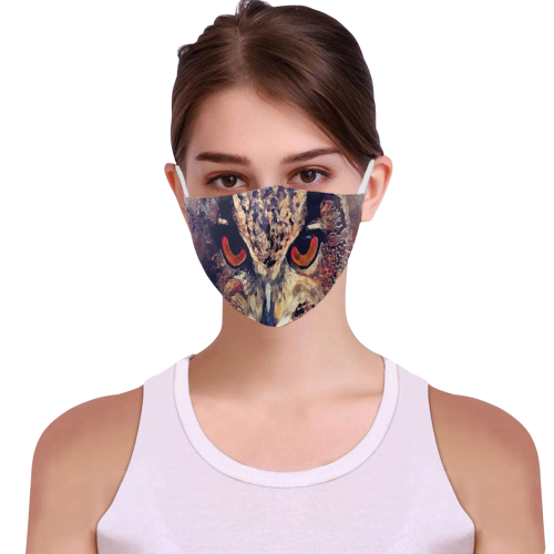 owl 3D Mouth Mask with Drawstring (Pack of 5) (Model M04)