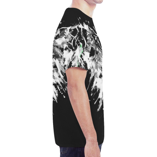 Phoenix - Abstract Painting Bird White 1 New All Over Print T-shirt for Men/Large Size (Model T45)