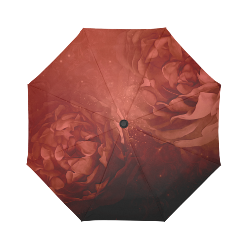 Wonderful red flowers Auto-Foldable Umbrella (Model U04)