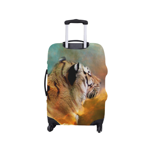Tiger and Nebula Luggage Cover/Small 18"-21"