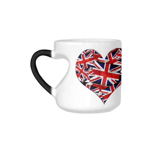 Union Jack British UK Flag Heart Heart-shaped Morphing Mug