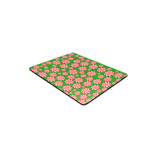 Christmas Peppermint Candy Green Rectangle Mousepad