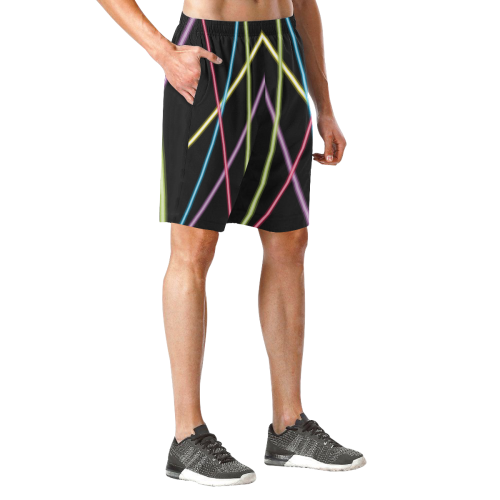 Lasers Shorts Men's All Over Print Elastic Beach Shorts (Model L20)