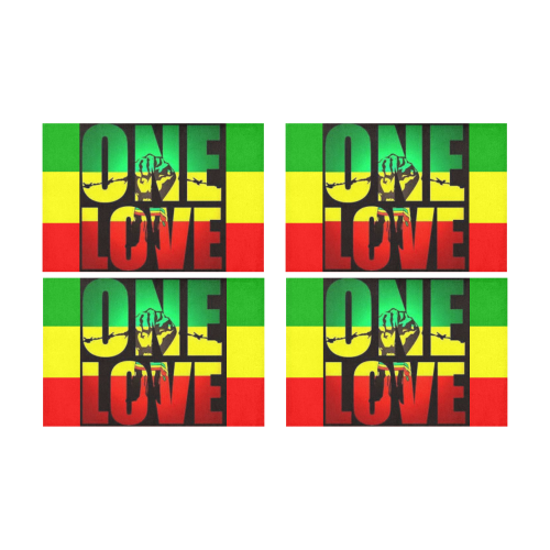RASTA ONE LOVE CITY Placemat 12’’ x 18’’ (Set of 4)