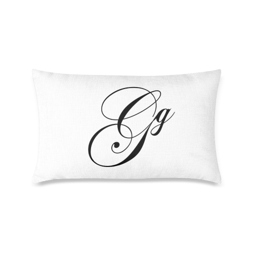 Alphabet G by Jera Nour Custom Zippered Pillow Case 16"x24"(One Side Printing)