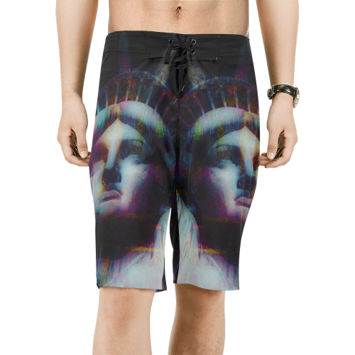 STATUE OF LIBERTY 5 LARGE Men's All Over Print Board Shorts (Model L16)