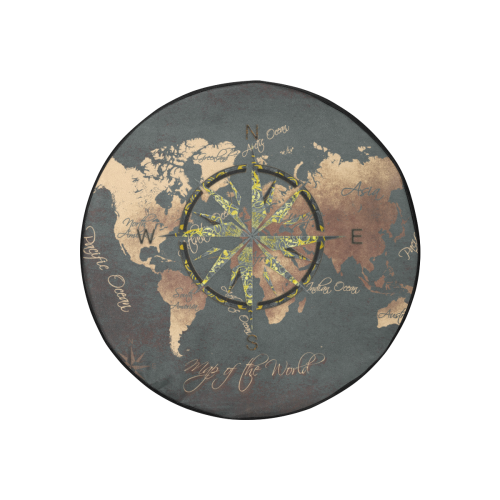 world map wind rose #map #worldmap 30 Inch Spare Tire Cover