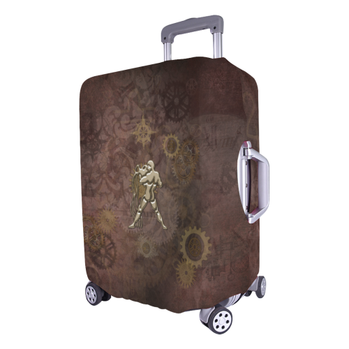 Steampunk Zodiac  Aquarius Luggage Cover/Large 26"-28"