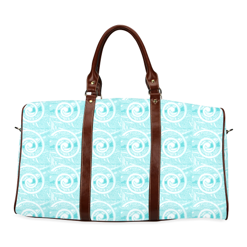 Sufer Aqua Swirls Waterproof Travel Bag/Small (Model 1639)