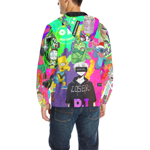 boomb kill All Over Print Quilted Windbreaker for Men (Model H35)