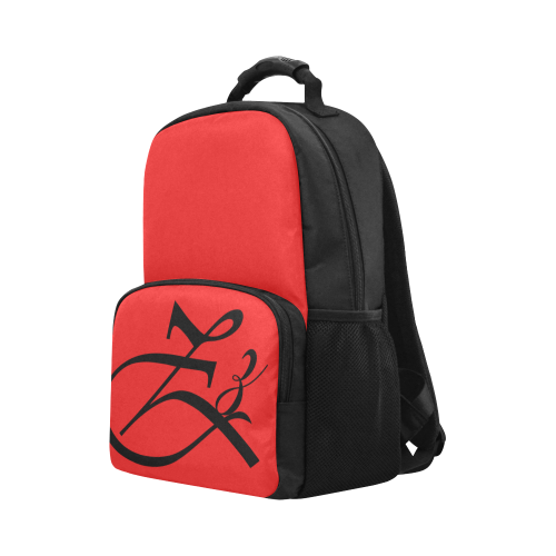 Alphabet Z Red Unisex Laptop Backpack (Model 1663)