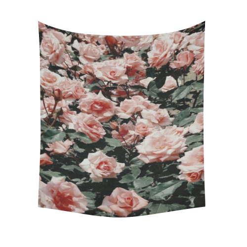 Rose garden Cotton Linen Wall Tapestry 51"x 60"