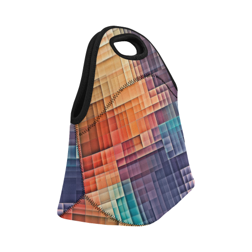 pixels #colors Neoprene Lunch Bag/Small (Model 1669)