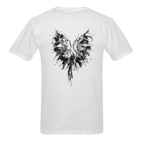 Phoenix - Abstract Painting Bird Black 1 Sunny Men's T- shirt (Model T06)