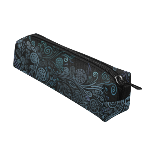 3D psychedelic ornaments blue Pencil Pouch/Small (Model 1681)