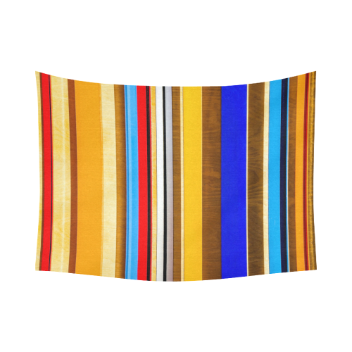 Colorful abstract pattern stripe art Cotton Linen Wall Tapestry 80"x 60"
