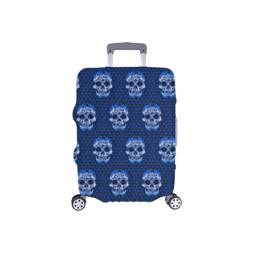 Skull pattern 517 E by JamColors Luggage Cover/Small 18"-21"