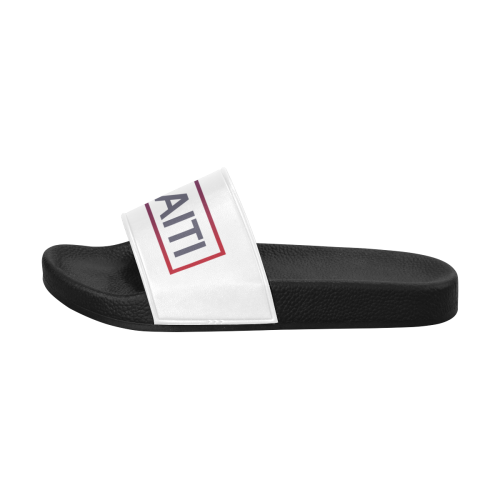 White Men's Slide Sandals/Large Size (Model 057)