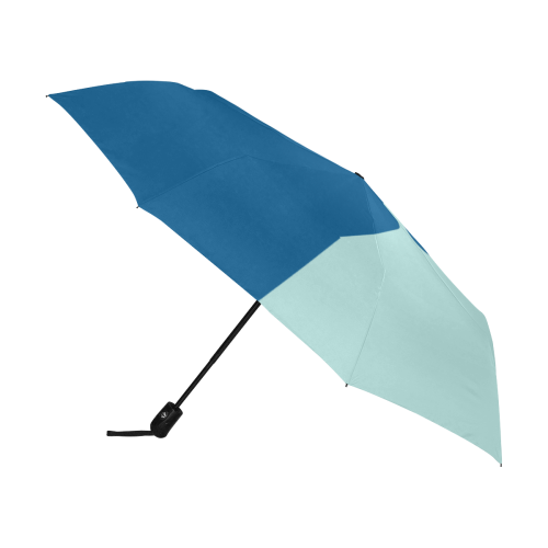 Classic Blue Angle Curl on Bleached Coral Anti-UV Auto-Foldable Umbrella (U09)