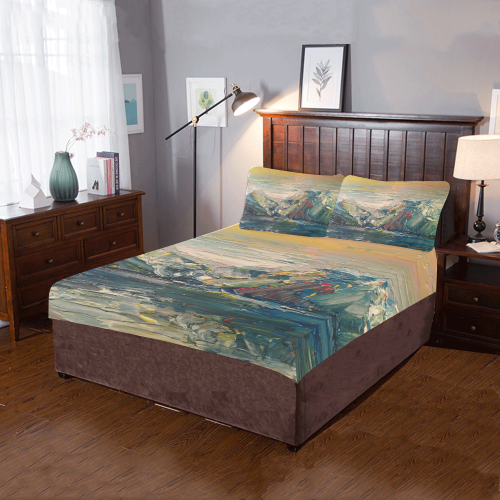 Mountains painting 3-Piece Bedding Set