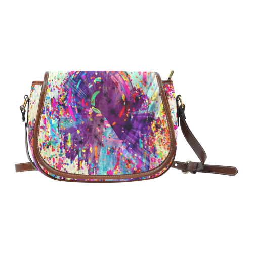 Paint Popart by Nico Bielow Saddle Bag/Large (Model 1649)