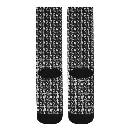 NUMBERS Collection Black/White Men's Custom Socks