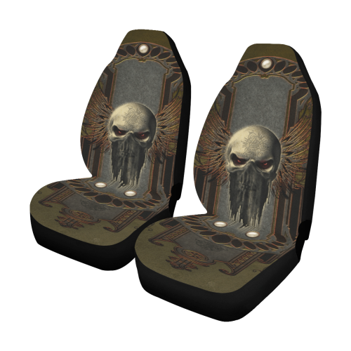Awesome dark skull Car Seat Covers (Set of 2)
